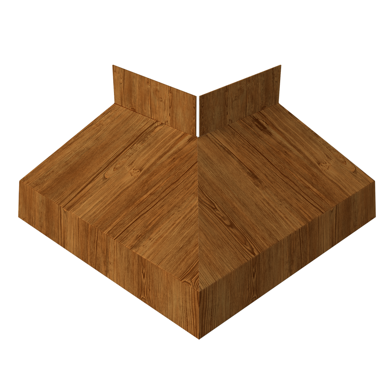 Угол отлива внешний 70 0,45 Print Elite с пленкой Golden Wood TwinColor