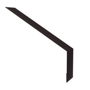 Планка карнизная для мягкой кровли 135х50 0,45 Drap RAL 9005 черный (3м)