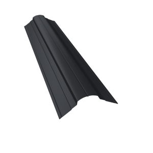 Планка конька фигурного 70x70 0,5 Drap TX RAL 7024 мокрый асфальт (2м)