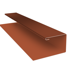 Планка П-образная Экобрус 0,5 Velur X RAL 8004 терракота (3м)