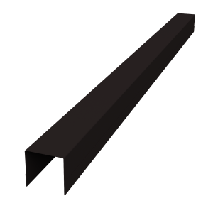 Планка вертикальная обратная для горизонтального монтажа штакетника 0,45 Drap-double TX RAL 9005 черный (2м)