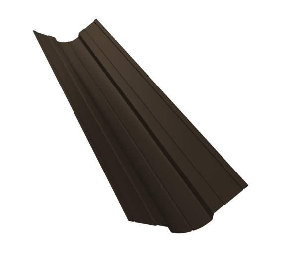 Планка ендовы верхней фигурной 70x70 0,5 Velur X RR 32 темно-коричневый (2м)