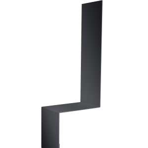 Планка примыкание боковое фальц 0,4 PE-Double с пленкой RAL 7024 мокрый асфальт (2м)