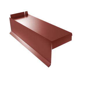 Планка торцевая сегментная Квадро профи Левая стартовая 0,5 Satin RAL 3009 оксидно-красный