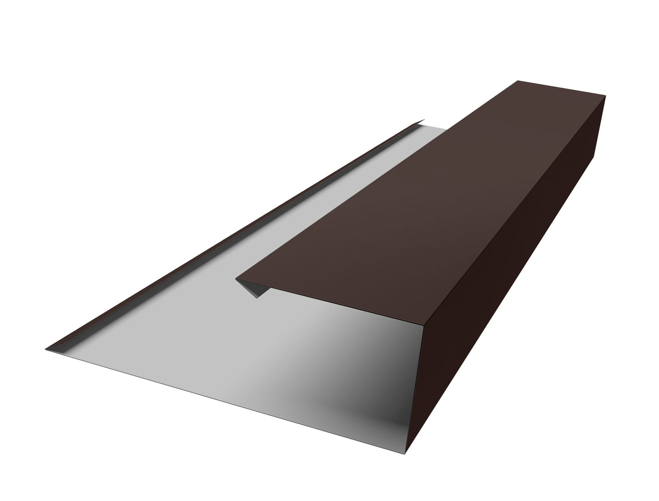 Планка торцевая страховочная 0,5 Drap RAL 8017 шоколад (3м)