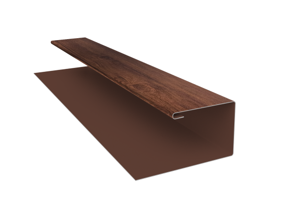 Планка П-образная Блок-Хаус new Grand Line 0,4 Print Premium Cherry Wood Fresh TwinColor (2м)