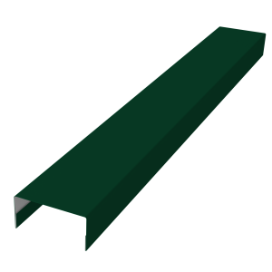 Крышка забора для горизонтального монтажа штакетника 0,5 Satin Matt TX RAL 6005 зеленый мох (2м)