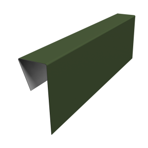 Планка приемная оконная фибросайдинга 0,5 Satin Matt TX RAL 6020 хромовая зелень (2м)