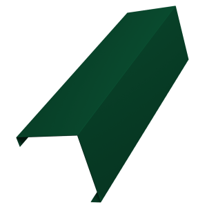 Декоративная накладка на столб универсальная угловая 80х80 для забора жалюзи 0,45 PE-Double RAL 6005 зеленый мох (2м)