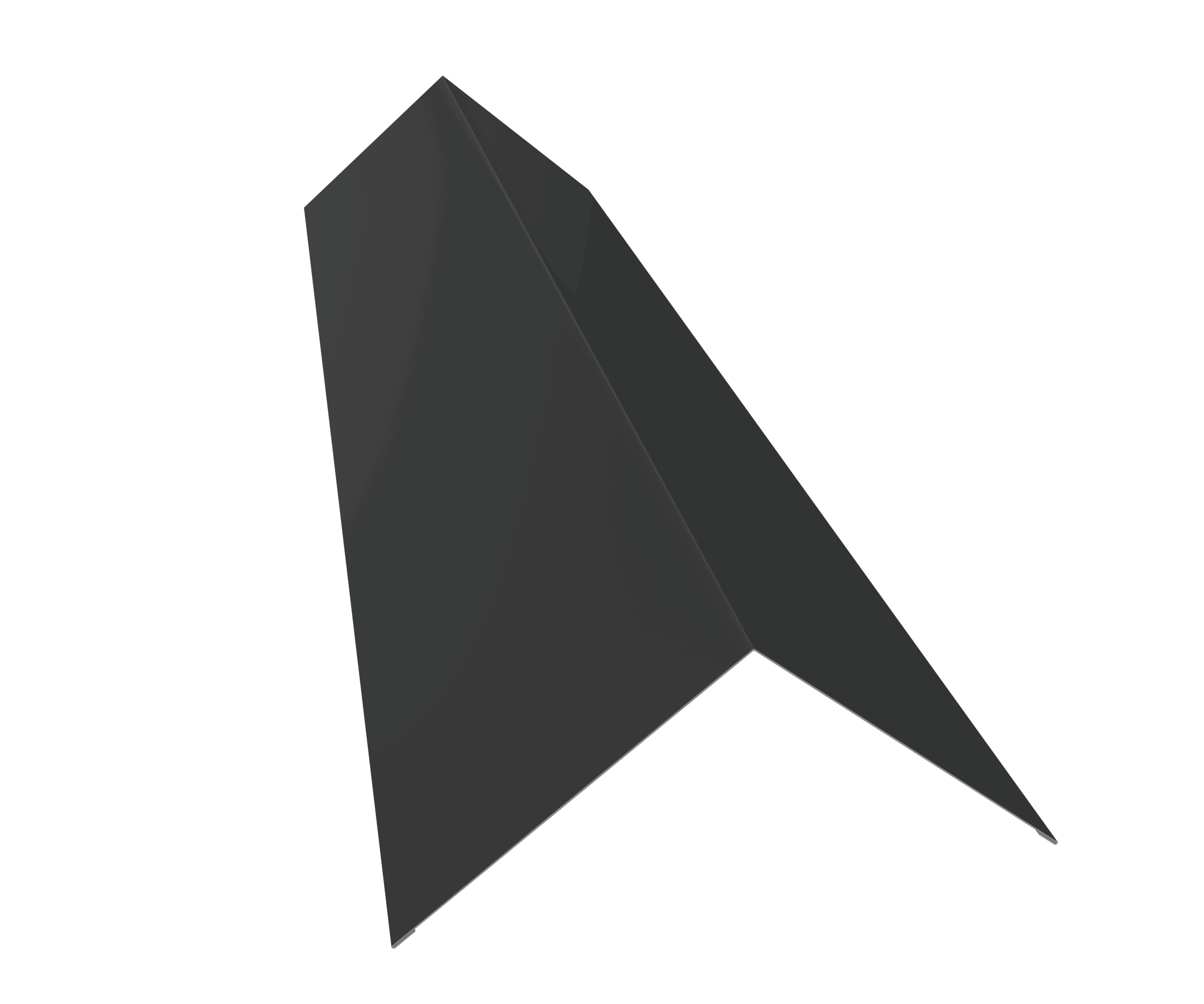 Планка конька плоского 145х145 0,5 Drap RAL 7016 антрацитово-серый (3м)