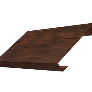 Ламель лицевая 125 забора жалюзи Texas 0,45 Print Premium с пленкой Cherry Wood Dark FTC