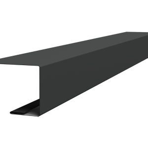 Планка завершающая фальц 0,5 Satin с пленкой RAL 7016 антрацитово-серый (3м)