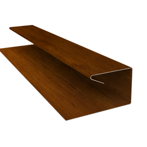 Планка П-образная завершающая сложная (КД) 0,45 Print-Double Premium Golden Wood Intense F (3м)