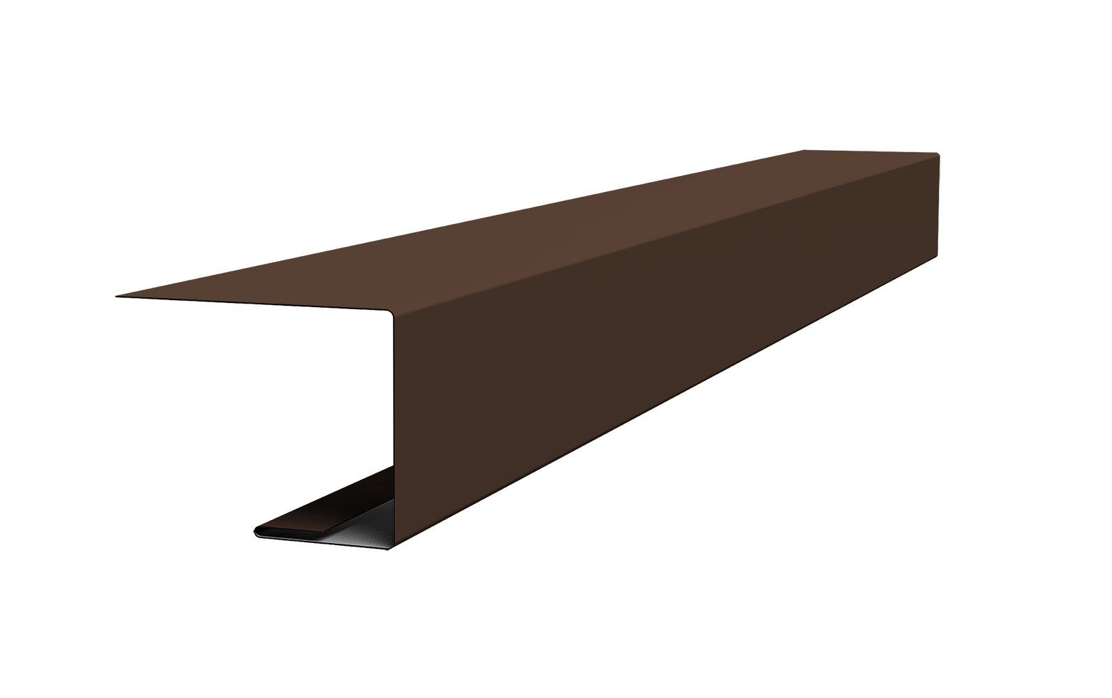 Планка завершающая для Кликфальц Pro 0,5 PurLite Matt RAL 8017 шоколад (2м)