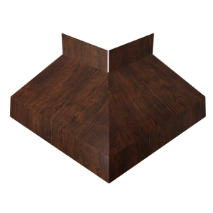 Угол отлива внешний 70 0,45 Print-Double Premium с пленкой Cherry Wood Dark F