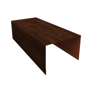 Крышка для забора из сайдинга ЭкоБрус 0,4 Print Premium Cherry Wood Fresh TwinColor (3м)