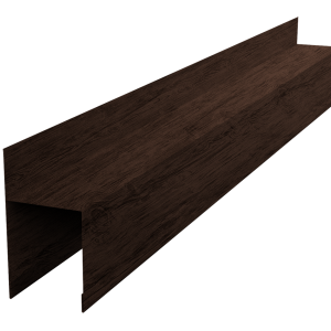 Планка опорная составная внешняя для забора жалюзи Palermo 0,45 Print-Double Premium Antique Wood (1,8м)