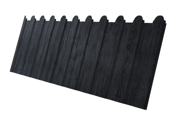 Профнастил С8A v01 фигурный 0,45 Print Premium Grey Wood TwinColor