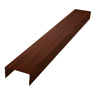 Крышка забора для горизонтального монтажа штакетника 0,45 Print Elite Choco Wood TwinColor (2м)