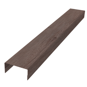 Крышка забора для горизонтального монтажа штакетника 0,45 Print Elite White Wood TwinColor (2м)