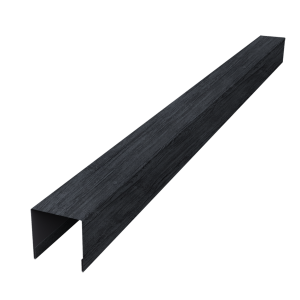 Планка вертикальная лицевая для забора жалюзи Palermo 0,45 Print Premium Grey Wood TwinColor (1,8м)