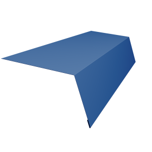 Планка карнизная для мягкой кровли 100х65 0,45 PE с пленкой RAL 5002 ультрамариново-синий (2м)