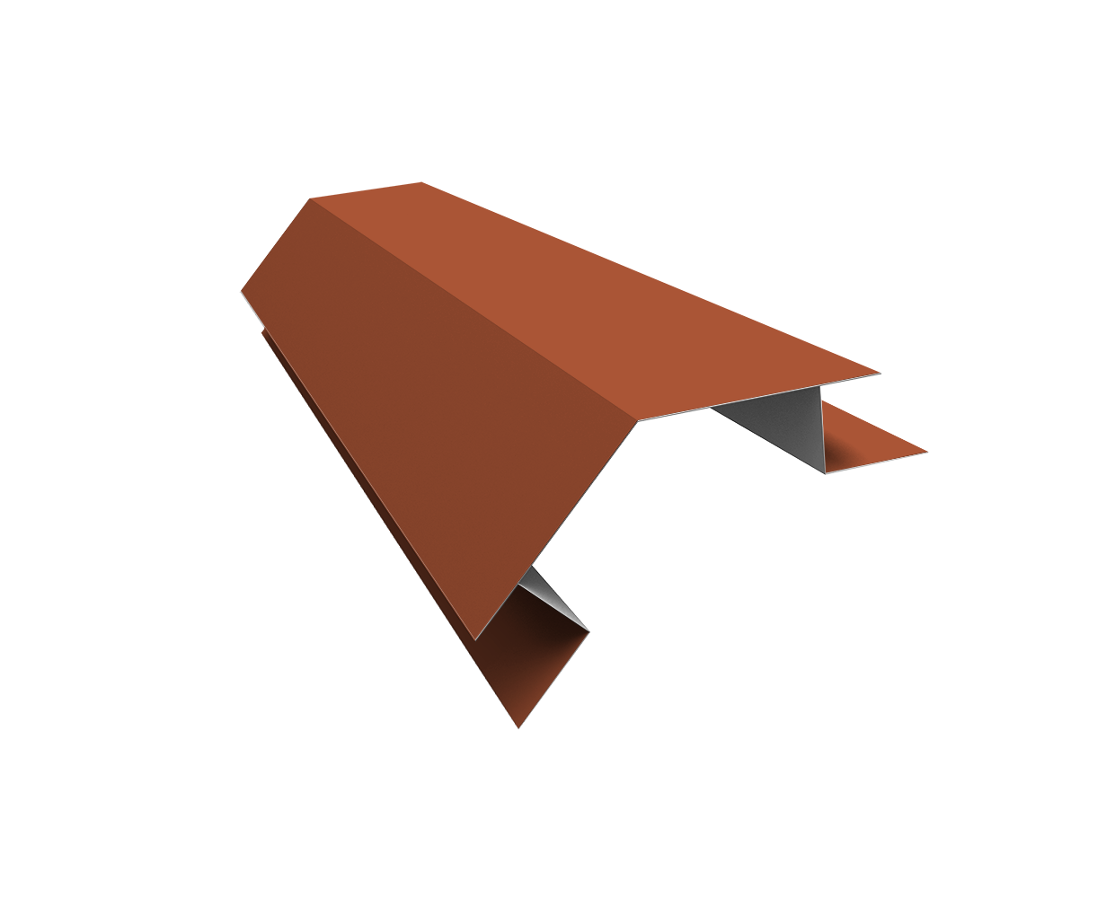 Планка угла внешнего сложного 135 градусов Блок-Хаус new Grand Line 0,5 PurLite Matt RAL 8004 терракота (3м)