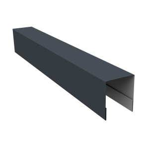 Планка боковая для забора из сайдинга (Квадро брус, Вертикаль) 0,5 Satin RAL 7024 мокрый асфальт (2,5м)
