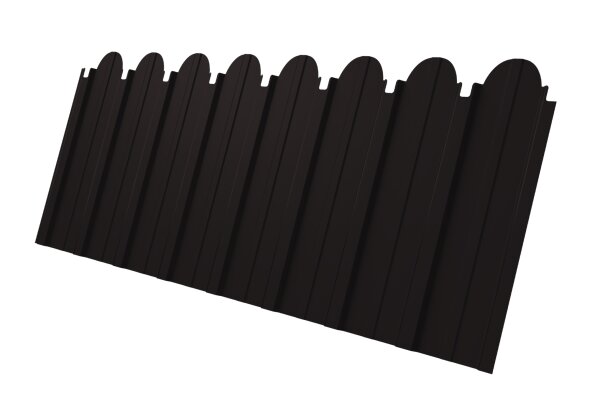 Профнастил C10A фигурный 0,45 Drap-double TX RAL 9005 черный