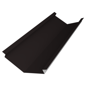Планка ендовы нижней для композитной черепицы 140х140 0,5 Satin с пленкой RAL 9005 черный (2м)