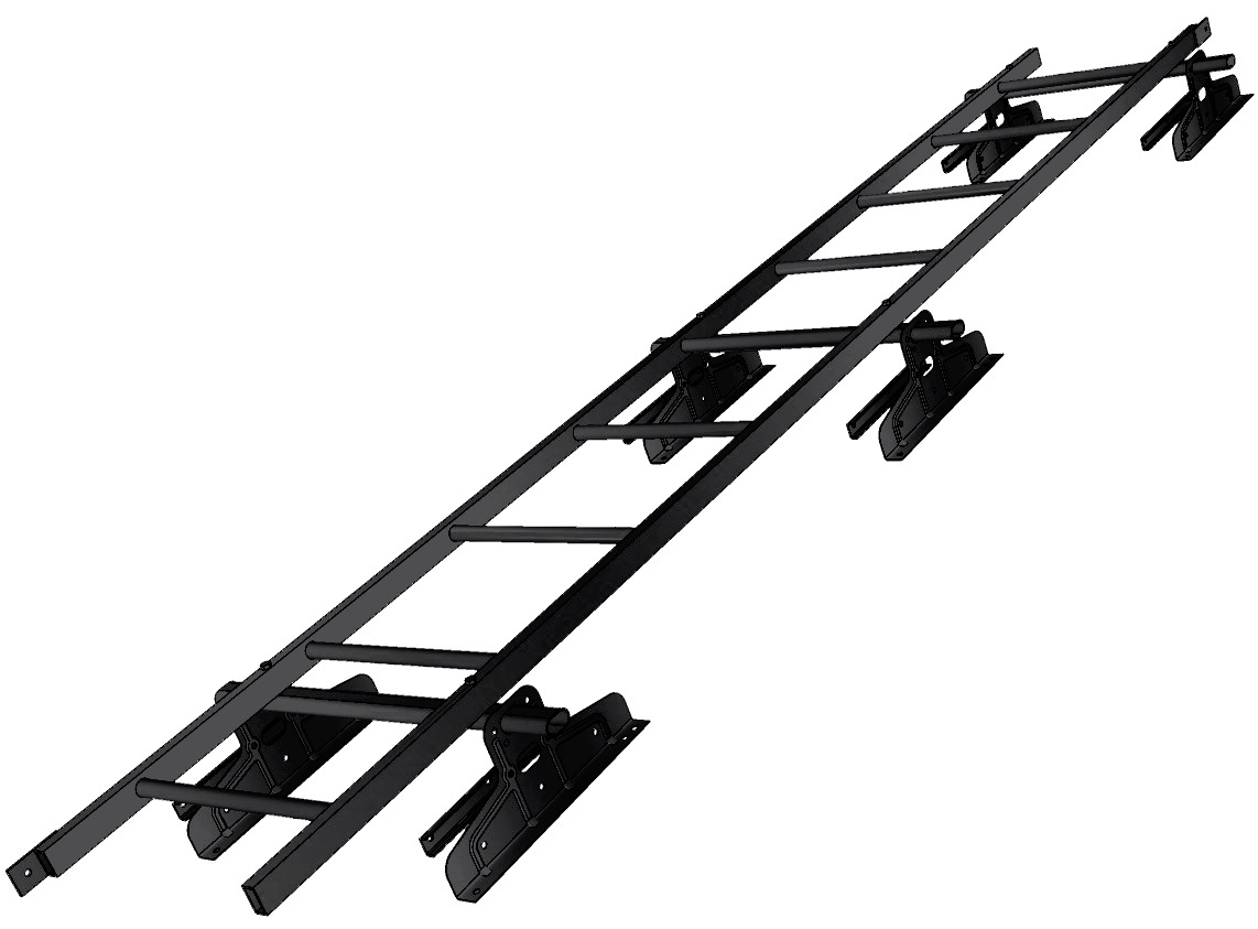 Лестница кровельная под фальц RAL 9005 (3м)