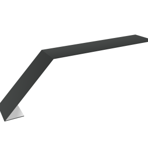 Планка карнизная для мягкой кровли 100х60 0,5 Satin Matt TX RAL 7016 антрацитово-серый (3м)