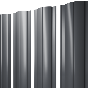 Штакетник Круглый с прямым резом 0,5 Velur X RR 32 темно-коричневый