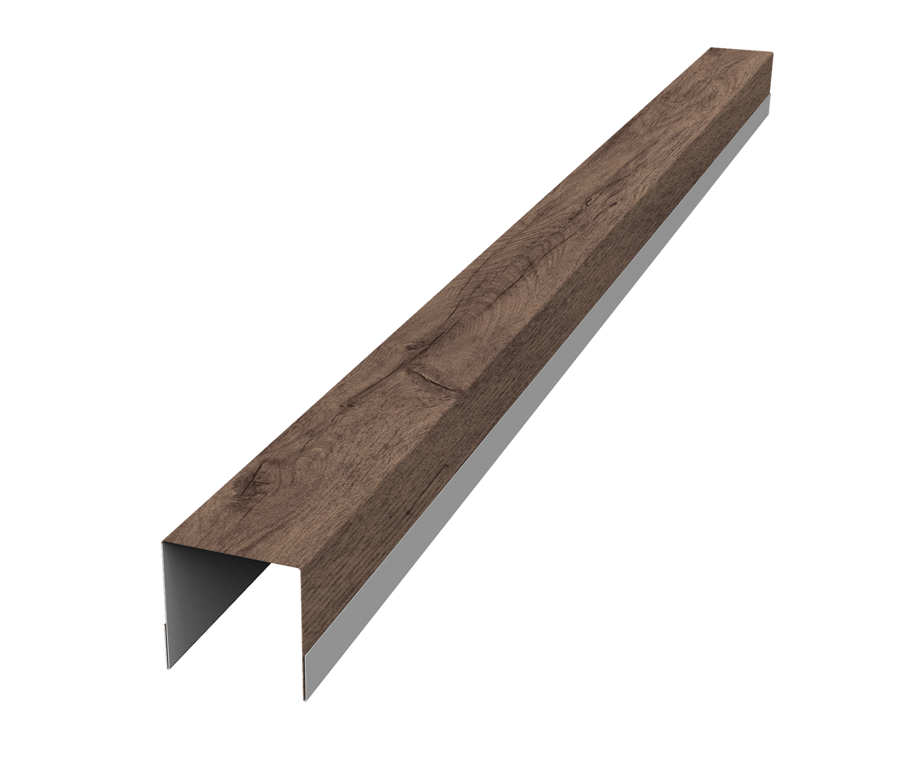 Планка вертикальная обратная для горизонтального монтажа штакетника 0,45 Print Premium Almond Wood Fresh (2,5м)