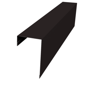 Планка торцевая фасадная фальц 65мм 0,45 Drap-double TX RAL 9005 черный (2м)