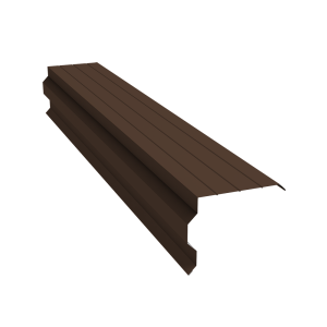 Планка торцевая фигурная 90х110 0,45 PE с пленкой NL 805 серо-коричневый гефест (2м)