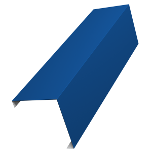 Декоративная накладка на столб универсальная угловая 60х60 для забора жалюзи 0,5 Satin RAL 5005 сигнальный синий (1,8м)