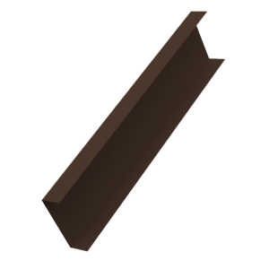 Декоративная накладка на столб универсальная 62х55 для забора жалюзи 0,5 PurLite Matt RAL 8017 шоколад (2,5м)