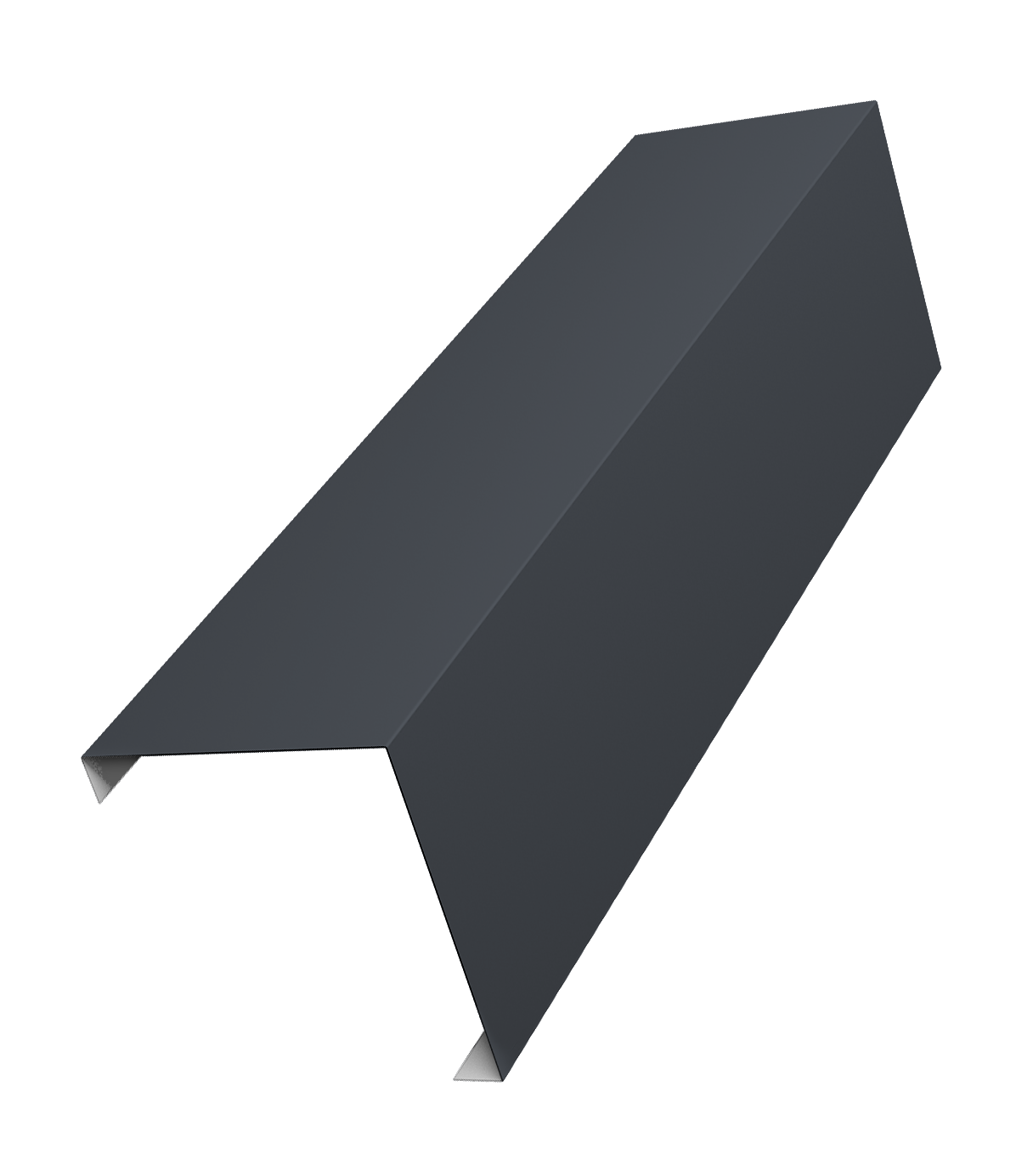 Декоративная накладка на столб универсальная угловая 80х80 для забора жалюзи 0,5 Satin Matt TX RAL 7024 мокрый асфальт (1,8м)