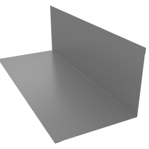 Планка примыкания 130х160мм 0,5 Satin с пленкой RAL 9006 бело-алюминиевый (3м)