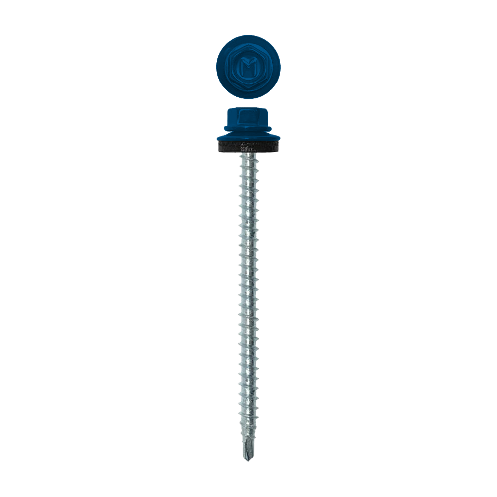 Саморез кровельный Daxmer 4,8х70 (100шт) сверло №1 RAL 5005