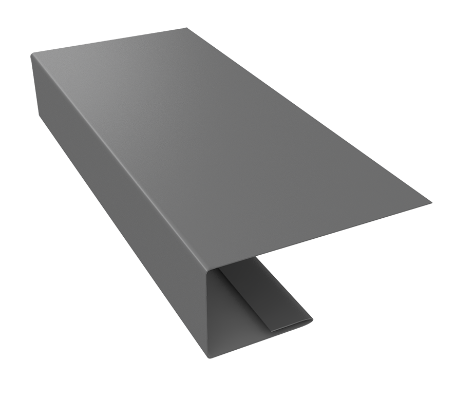 J-Профиль 18мм 0,5 Satin с пленкой RAL 9006 бело-алюминиевый (3м)