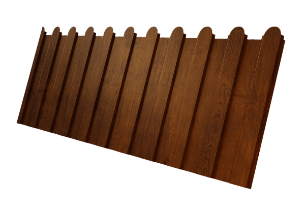 Профнастил С8A v01 фигурный 0,4 Print Premium Golden Wood Intense FTC
