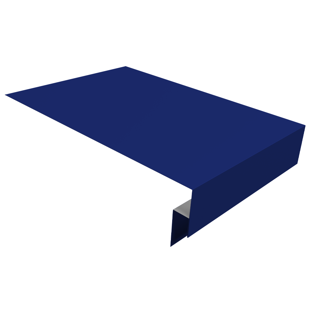 Планка околооконная сложная фальц 0,45 PE с пленкой RAL 5002 ультрамариново-синий (3м)
