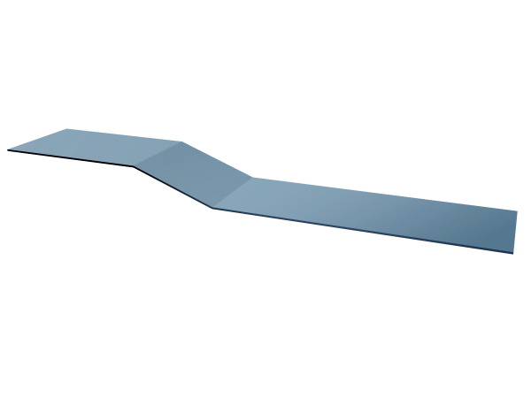 Планка крепежная фальц 0,45 Drap TX RAL 5024 пастельно-синий (2м)