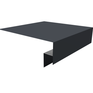 Планка околооконная сложная 200х50х18 (j-фаска) 0,45 Drap TX RAL 7024 мокрый асфальт (3м)