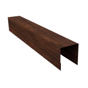 Планка боковая для забора из сайдинга (Блок-хаус new) 0,45 Print-Double Premium Cherry Wood Dark F (2,06м)