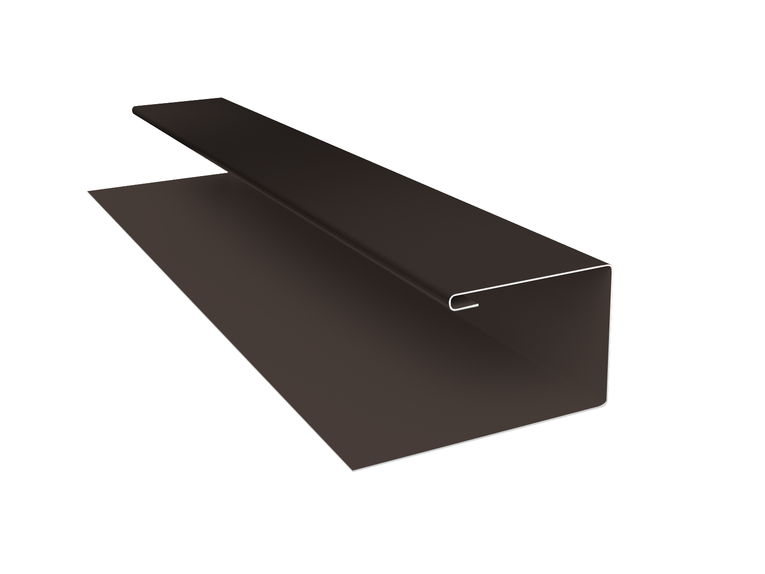 Планка П-образная Блок-Хаус new Grand Line 0,5 Atlas X с пленкой RR 32 темно-коричневый (2м)