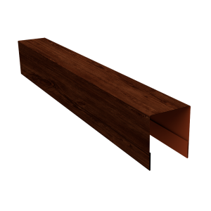 Планка боковая для забора из сайдинга ЭкоБрус 0,4 Print Premium Cherry Wood Fresh TwinColor (2,5м)