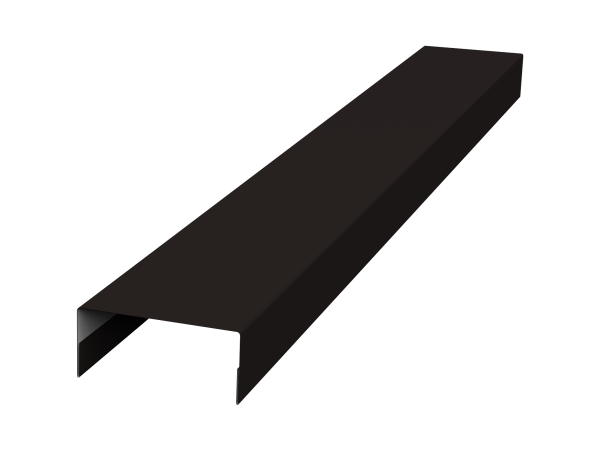 Крышка 30х20 жалюзи Texas 0,45 Drap ST RAL 9005 черный (2м)